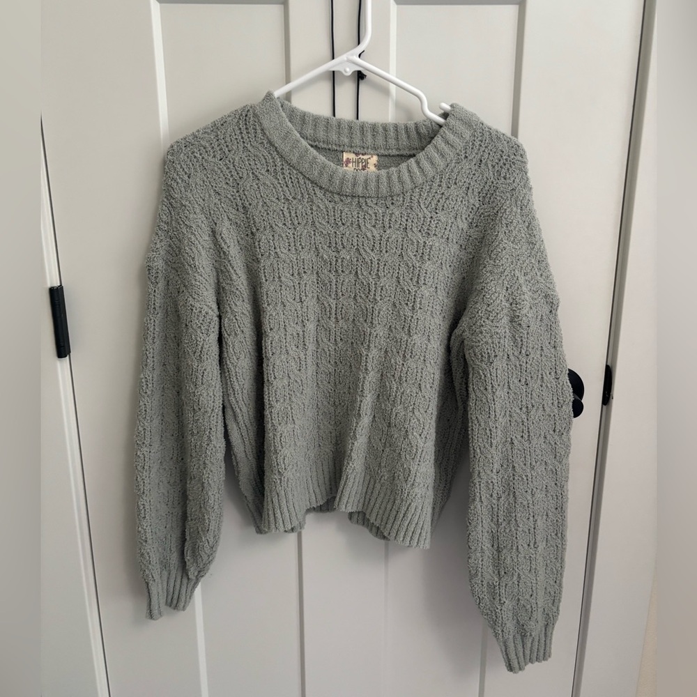 Hippie Rose Sage Green Sweater